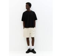 Pull&Bear - Pantaloncini bermuda in maglia a nido d'ape bianco sporco XL