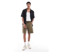 Pull&Bear - Pantaloncini cargo kaki-Verde XS