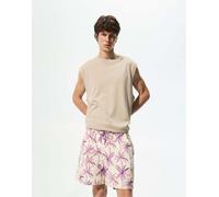 Pull&Bear - Pantaloncini da bagno con stampa di palme multicolore XS