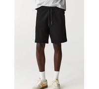 Pull&Bear - Pantaloncini joggers stile bermuda neri piqué-Nero S