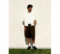 Pull&Bear - Pantaloncini stile bermuda eleganti color cioccolato con pieghe-Marrone 42