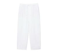 Pull&Bear - Pantaloni 100% lino bianchi-Bianco L