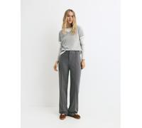 Pull&Bear - Pantaloni eleganti grigi con cuciture a vista-Grigio 6