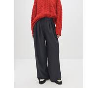 Pull&Bear - Pantaloni eleganti grigio mélange con pinces doppie 36