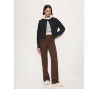 Pull&Bear - Pantaloni eleganti marroni con cuciture a vista-Marrone 50