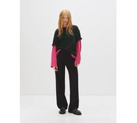 Pull&Bear - Pantaloni eleganti neri con cuciture a vista-Nero 44