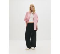 Pull&Bear - Pantaloni felpati neri a cilindro-Nero M