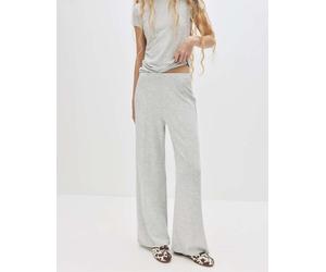 Pull&Bear - Pantaloni in maglia a fondo ampio mélange pallido-Grigio L