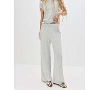 Pull&Bear - Pantaloni in maglia a fondo ampio mélange pallido-Grigio XL