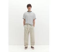 Pull&Bear - Pantaloni joggers larghi bianco sporco S