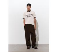 Pull&Bear - Pantaloni sartoriali color cioccolato con pinces-Marrone 42