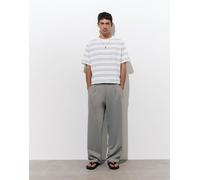 Pull&Bear - Pantaloni sartoriali con fondo ampio grigi-Grigio XL