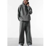 Pull&Bear - Pantaloni skater sportivi grigi-Grigio L
