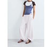 Pull&Bear - Pantaloni sportivi da tuta con fondo ampio grigio mélange XS