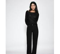 Pull&Bear Petite - Jeans dritti a fondo ampio nero mélange 38