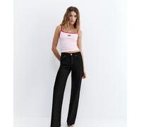 Pull&Bear Petite - Jeans dritti a fondo ampio nero mélange 46