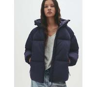 Pull&Bear - Piumino blu navy con cappuccio M
