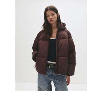 Pull&Bear - Piumino color vino con cappuccio-Rosso XS