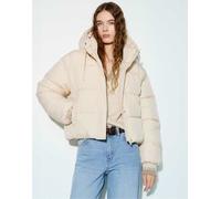Pull&Bear - Piumino corto beige con cappuccio-Neutro L