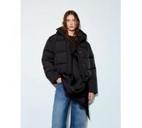 Pull&Bear - Piumino corto nero con cappuccio L