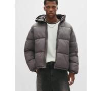 Pull&Bear - Piumino grigio con cappuccio M