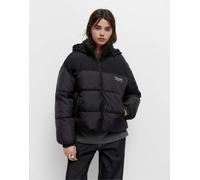 Pull&Bear - Piumino nero con logo S