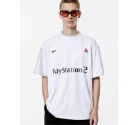 Pull&Bear - Playstation x Stwd - T-shirt tecnica grigia-Grigio S