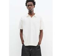 Pull&Bear - Polo a maniche corte bianco sporco testurizzata XL
