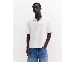 Pull&Bear - Polo a maniche corte in interlock bianco sporco XS