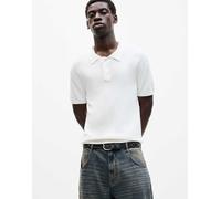 Pull&Bear - Polo a maniche corte in maglia bianco sporco S