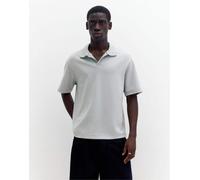 Pull&Bear - Polo a maniche corte in tessuto interlock verde blu XS