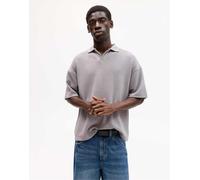 Pull&Bear - Polo a maniche corte squadrata grigia-Grigio XL