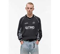 Pull&Bear - Polo a maniche lunghe grigia-Grigio S