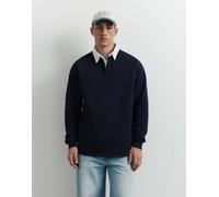 Pull&Bear polo a maniche lunghe navy-blu navy S