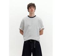 Pull&Bear Premium - T-shirt a maniche corte blu/bianca-Multicolore M