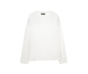 Pull&Bear Pullover bianco Uomo - Abbigliamento - Pullover e cardigan - Pullover - Pullover girocollo Pull&Bear M