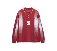Pull&Bear Pullover 'STWD' rosso / rosso vino / bianco Uomo Pull&Bear S