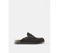 Pull&Bear sabot con dettaglio a morsetto marroni-Marrone 45