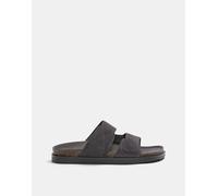 Pull&Bear - Sandali bassi in pelle grigi-Grigio 45