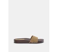 Pull&Bear - Sandali bassi in pelle marrone 41