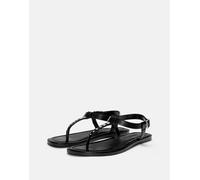 Pull&Bear - Sandali bassi neri con decorazioni-Nero 38