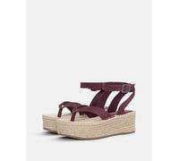 Pull&Bear - Sandali in pelle multicolore con zeppa 38