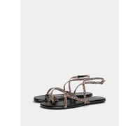Pull&Bear - Sandali leopardati piatti con fascette-Multicolore 36