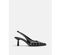 Pull&Bear - Scarpe nere con tacco alto e borchie-Nero 40