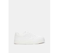 Pull&Bear - Sneakers basic casual bianche-Bianco 40