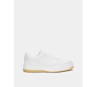 Pull&Bear - Sneakers bianche con suola spessa-Bianco 42