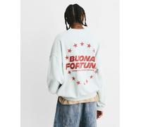 Pull&Bear - Star - Felpa blu pallido S