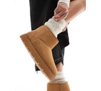 Pull&Bear - Stivaletti confortevoli con suola platform marrone castagna 37