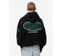 Pull&Bear - STWD Community - Felpa con cappuccio nera-Nero S