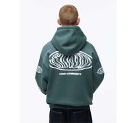 Pull&Bear - STWD Community - Felpa con cappuccio verde L